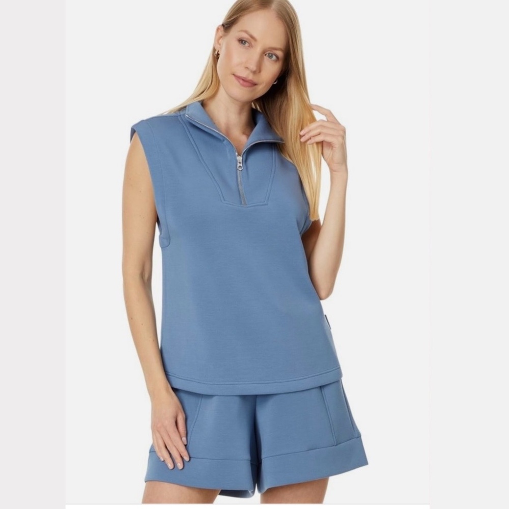 VARLEY Magnolia 1/2 Zip Tank Blue Size M NWOT